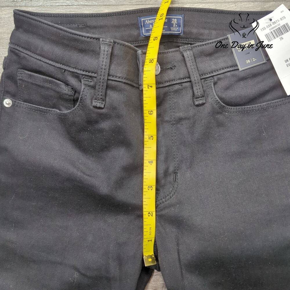 Abercrombie & Fitch Mid Rise Super Skinny Jeans Size 2 - Picture 4 of 6